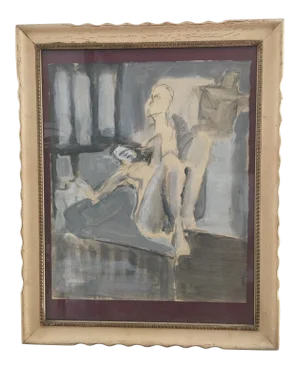 Charles Wesley Framed Painting on Paper