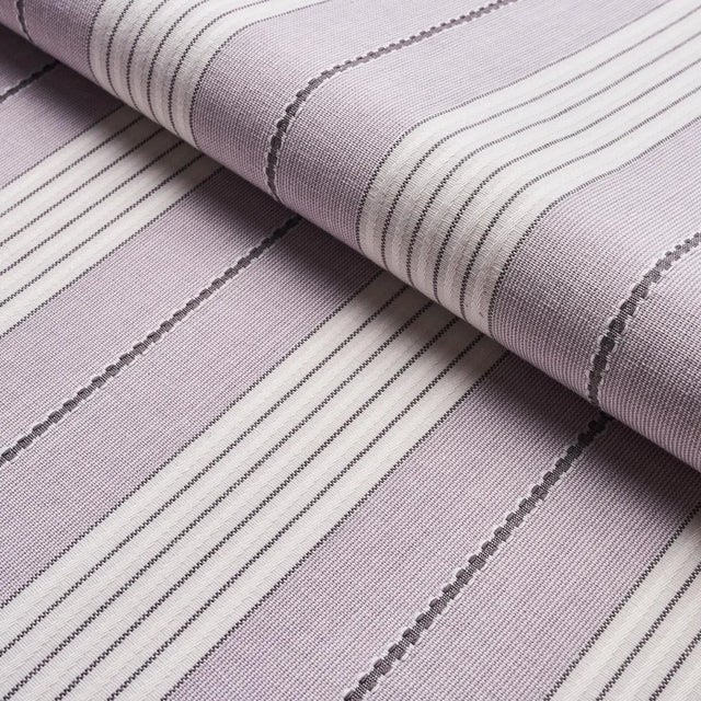 Schumacher Sample - Schumacher Audrey Stripe Fabric in Lilac For Sale - Image 4 of 4