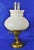 Vintage Mid Century Brass White Hobnail Milk Glass Students Desk Lamp For Sale - Image 4 of 13