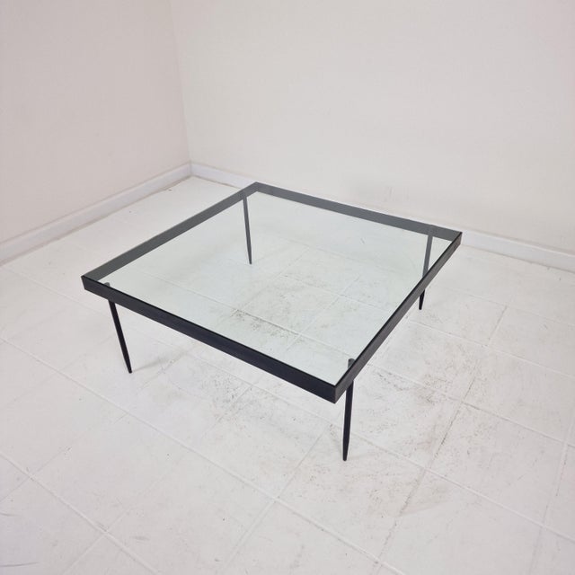 Metal G4A Coffee Table in Steel and Glass from Janni van Pelt, Netherlands, 1958 For Sale - Image 7 of 17