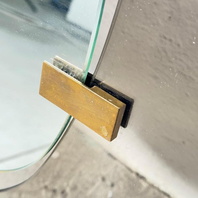 Asymmetrical Fumè Mirror attributed to Max Ingrand for Fontana Arte, Italy, 1958 For Sale - Image 6 of 15