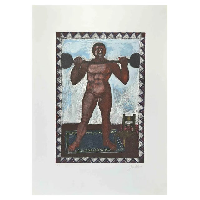 Franco Gentilini, The Force, Etching and Aquatint, 1970s For Sale