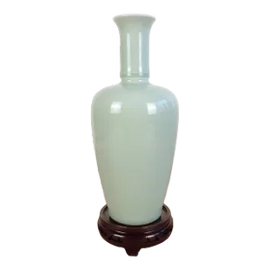 Early 20th Century Chinese Celadon Liuyeping Vase