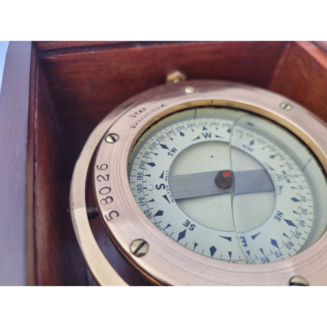 Marine Compass in Box by Star Compass of Boston For Sale - Image 12 of 12