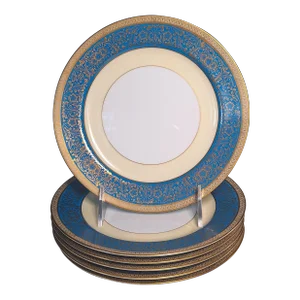 1948 Noritake Vornay Blue Pattern #4794 Salad Plates - Set of Six