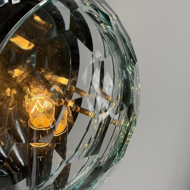 Faceted Glass Wall Lights attributed to Pia Guidetti Crippa for Lumi Milano, 1960s, Set of 3 For Sale - Image 16 of 18