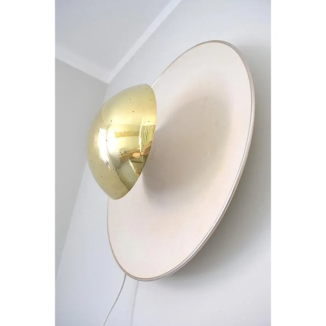 Rare ceiling lamp or wall lamp mod. No. 155, design in the style of Gino Sarfatti for Arteluce 1950. Through his simple...