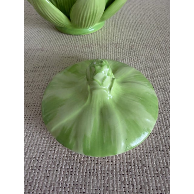 Vintage Artichoke Porcelain lidded bowl. Can be used to serve dips in. Made in Italy.