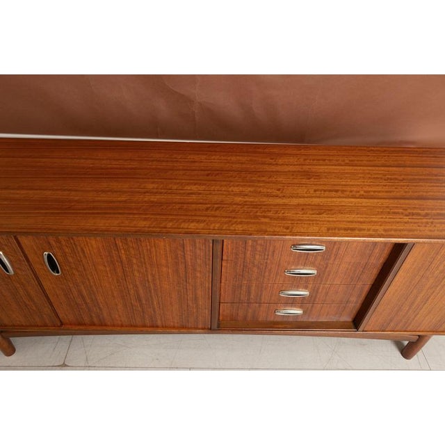 Metal Mid-Century Modern Sideboard in Tola with Metal Handles by Victor Wilkins for G-Plan, 1960s For Sale - Image 7 of 11