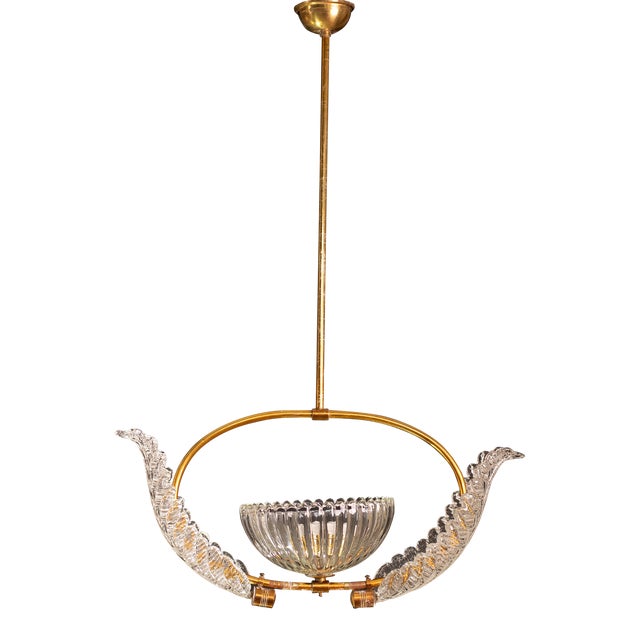 Barovier E Toso Pendant Light, 1940 For Sale