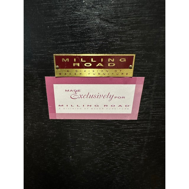 Vintage Baker Milling Road Venetian Style Burl Top End Tables - a Pair For Sale - Image 11 of 11