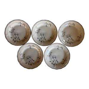 Set of 5 Vintage Southampton Stoneware Dessert Plates