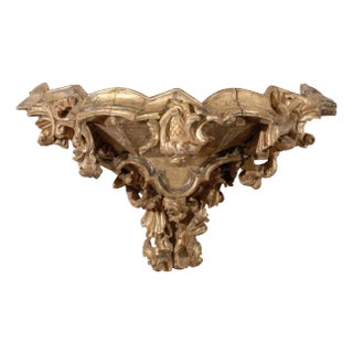 18th Century Italian Gilded Bracket For Sale