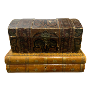 Mid 20th Century Vintage Lithographic Cardboard Game Chest