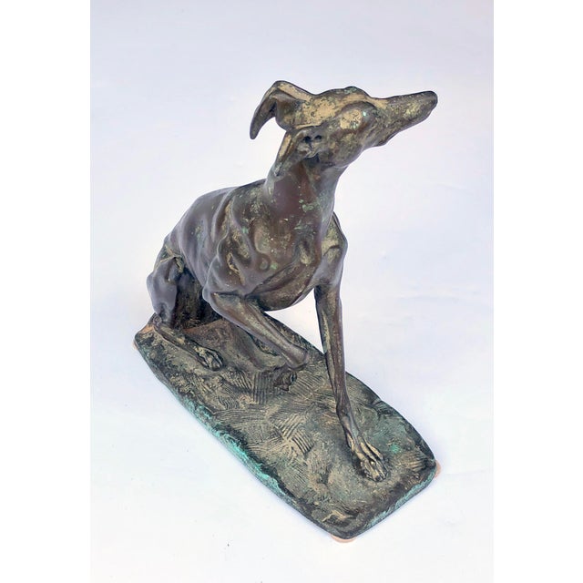 Realism An Expressive and Well-Executed Bronze Greyhound; Possibly by Emmanuel Fremiet (Paris 1824-1910) For Sale - Image 3 of 5