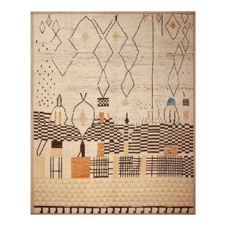 Nazmiyal Collection Contemporary Swedish Style Geometric Rug For Sale