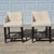 Lee Industries Pair of Lee Industries Linen Slipcovered Upholstered Counter Height Stools For Sale - Image 4 of 13