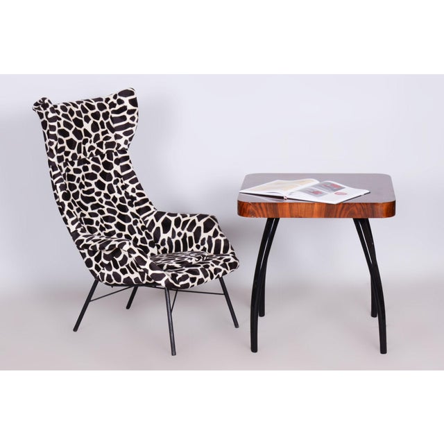 Mid-Century Wingback Armchair attributed to Miroslav Navratil, Czechia, 1950s For Sale - Image 11 of 12