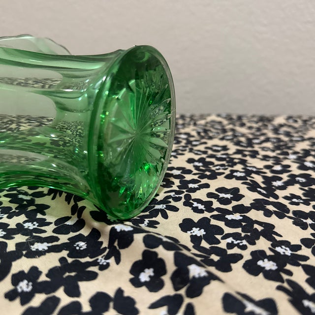 Vintage Westmoreland Glass Large Green Depression Glass Basket For Sale In New Orleans - Image 6 of 6