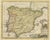 Antique Map of Iberian Peninsula of Spain and Portugal, 1755 For Sale - Image 5 of 5