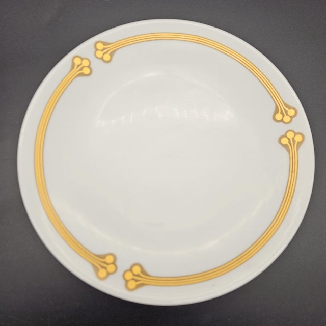 Art Nouveau Porcelain Plates, 1920s, Set of 7 For Sale - Image 4 of 7