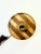 Wood 2-Toned Striped Wooden Table Lamp For Sale - Image 7 of 11