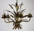 Hollywood Regency Gold Plated Metal Chandelier, 1960s For Sale - Image 4 of 13