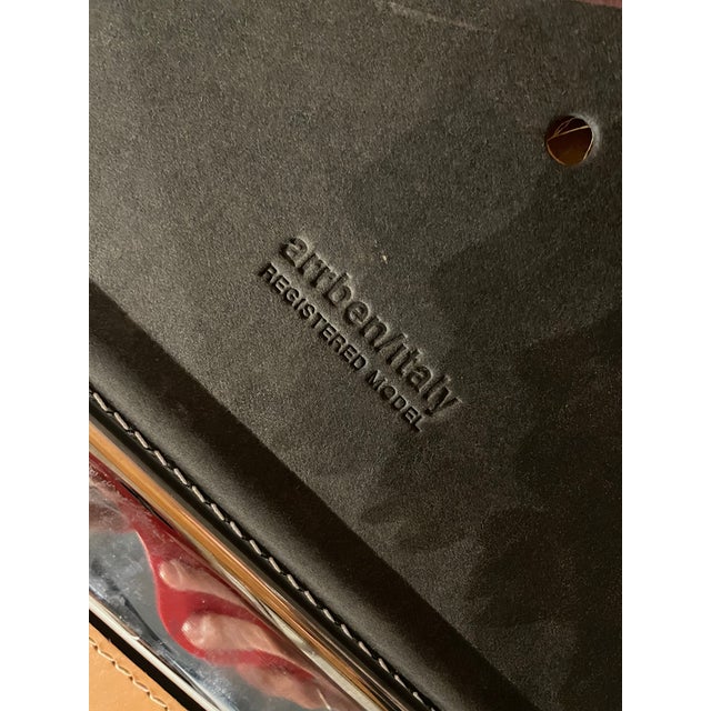 Pair of 1970s Vintage Tamara Leather and Chrome Folding Chairs by Arrben Italia For Sale - Image 12 of 13