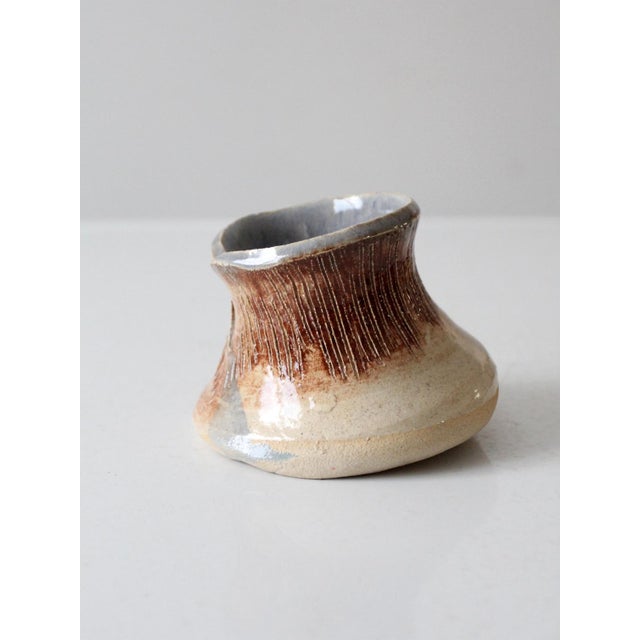 Vintage Studio Pottery Yarn Bowl For Sale - Image 6 of 8