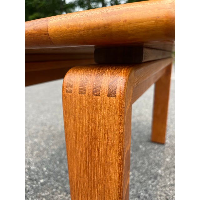 Mid-Century Teak Patchwork Side Table For Sale In Portland, ME - Image 6 of 8