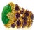 Metal 90s Iradj Moini Cuff Ruby Carved Green Emerald Citrine Statement Gold Plated Bangle Bracelet For Sale - Image 7 of 12