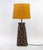 Large totem shaped double sided pottery table lamp. Circa 1970. The lamp has been re-wired with black & white 3 core and a...
