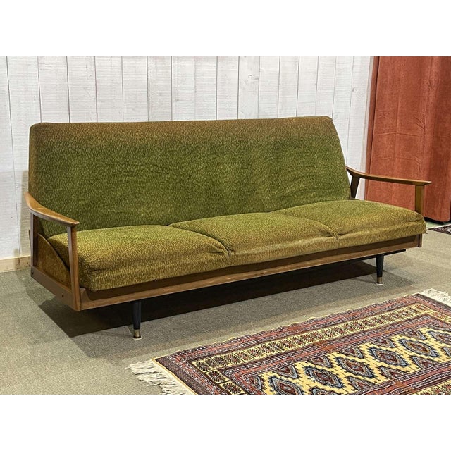 1970s English Sofa Bed in Beech, 1970s For Sale - Image 5 of 18