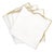 Linen Napkins With Gold Ruffled Hemstitch Edges, Set of 4 For Sale
