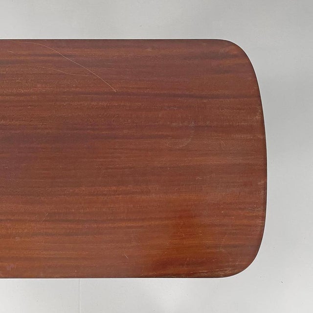 Brown Italian Art Deco Wooden Coffee Table with Semicircle Legs, 1930s For Sale - Image 8 of 14