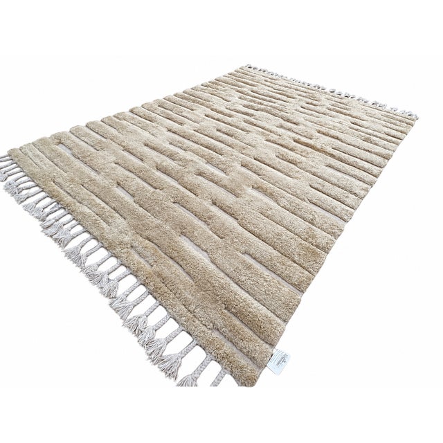 Rh Morro Wool Rug – 9' X 12' Wheat | Hand-Knotted New Zealand Wool For Sale - Image 10 of 18
