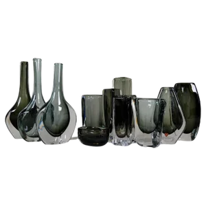 Mid-Century Swedish Art Glass by Nils Landberg Orrefors, 1950s, Set of 12