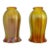 Pair of Antique Steuben Gold Aurene Tulip Shaped Art Glass Shades C1920 For Sale