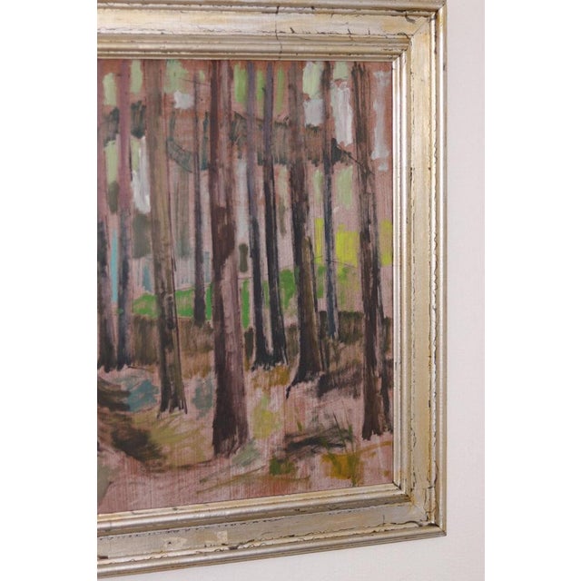 Harry Wichmann, Tree Trunks, 1953, Oil on Panel, Framed For Sale - Image 10 of 17
