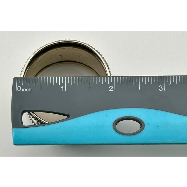 Mid 19th Century Large Antique American Victorian Style 800 Grade Coin Silver Napkin Ring Dated 1891 for "Paul" For Sale - Image 12 of 13