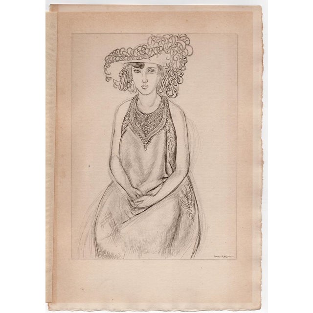 Henri Matisse Sitting Girl Lithograph on paper Year of conception: 1910s Year of execution: 1920 Overall size: 305 x 213...