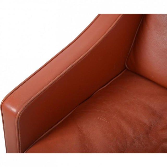 2204 Wing Chair in Cognac Leather by Børge Mogensen, 1990s For Sale - Image 6 of 18