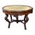 Antique Victorian Oval Inset Walnut Marble Top Parlor Center Table Stand For Sale