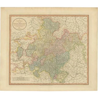 Antique Map of Franconia, Region of Germany, 1811 For Sale