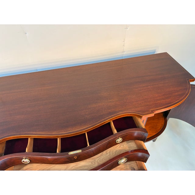 Bench Made Mahogany Inlayed Sideboard For Sale - Image 14 of 15