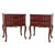 20th Century Pair of Spanish Raspberry Red Wooden Two drawers Nightstands For Sale - Image 15 of 18