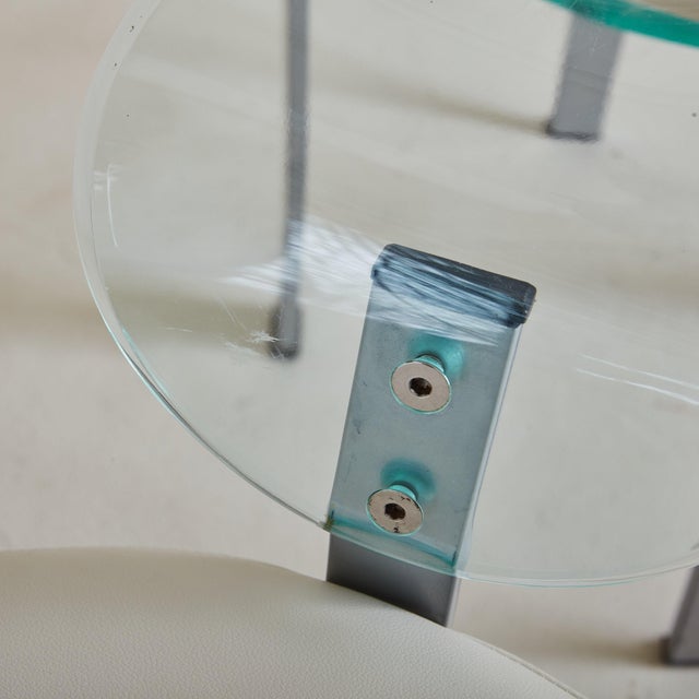 Postmodern Acrylic Dining or Accent Chair with Leather Cushion, France 1980s For Sale - Image 12 of 12