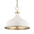 Transitional Hudson Valley Lighting Mark D. Sikes Painted No.1 3-Light Pendant, Aged Brass/Off White For Sale - Image 3 of 3