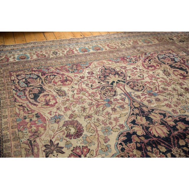 Navy Blue Antique Kermanshah Carpet - 11'8" x 19'5" For Sale - Image 8 of 18