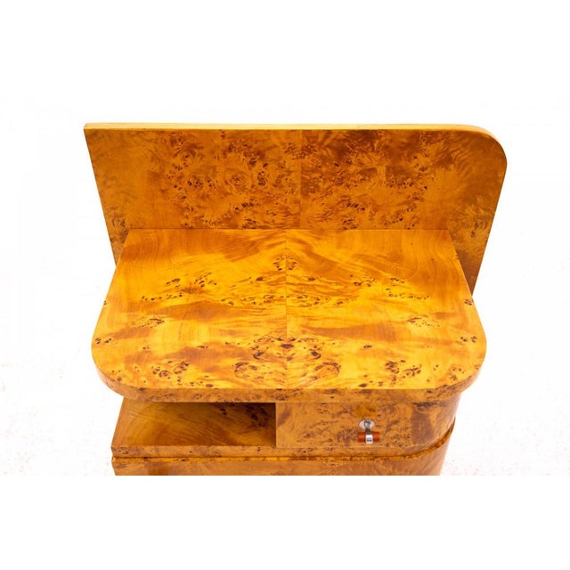 Art Deco Bedside Tables, Poland, 1930s, Set of 2 For Sale - Image 10 of 15